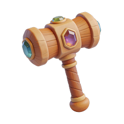 Colorful Gemmed Hammer Icon for DIY and Gaming