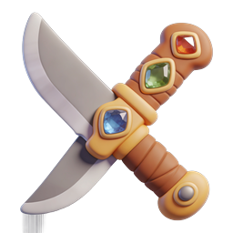 Gemstone Sword Icon - Fantasy RPG Weapon Design