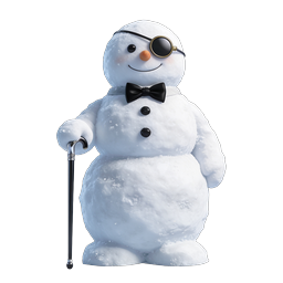 Distinguished Gentleman Snowman Winter Icon