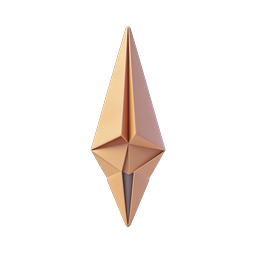 Icona 3D cristallo geometrico - design gemma sfaccettata premium