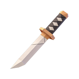 Low-Poly-Icon Geometrischer Dolch | 3D-Fantasy-Waffe