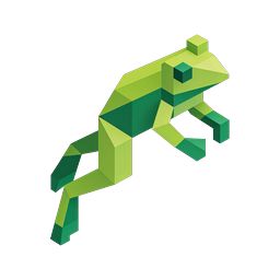 Low-Poly Isometric Frog Icon - Geometric Amphibian Design