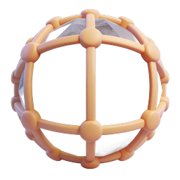 Geometric Network Sphere 3D Icon | Connectivity & Data