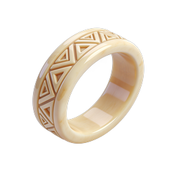 Elegant Geometric Pattern Ring Icon - 3D Jewelry