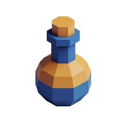 Geometric Potion Bottle 3D Isometric Icon