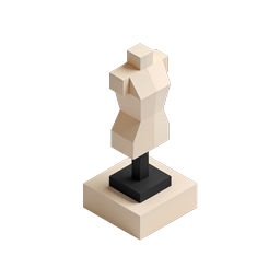 Geometric Sculpture Figure 3D Icon | Abstract Art
