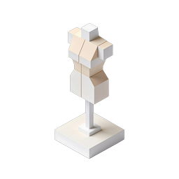 Geometric Cube Sculpture Icon | Modern Art 3D Design