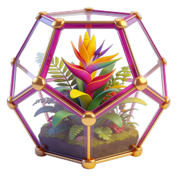 Geometric Terrarium Icon | Tropical Plant Container