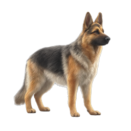 German Shepherd Dog Realistic Icon - Loyal Working Breed