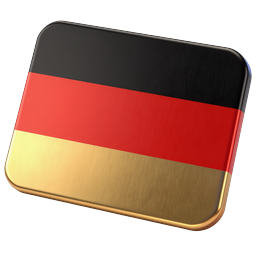 Germany Flag Icon - 3D Metallic Country Symbol