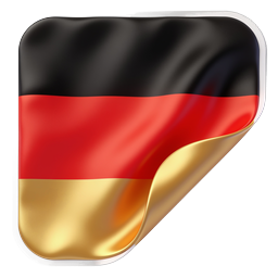 Germany Flag Icon - Black Red Gold Sticker Design