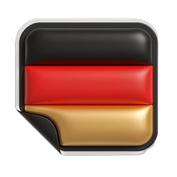 Germany Flag Sticker Icon - 3D Glossy Design