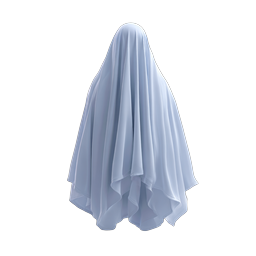 Ghost Cloth Figure Icon - Spooky Halloween 3D Design