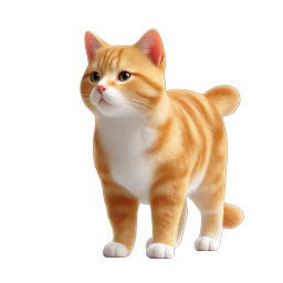Realistic Ginger Tabby Cat Icon - Adorable Pet Illustration