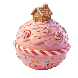 Festive Gingerbread Ice Cream Scoop Holiday Icon