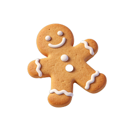 Gingerbread Man Cookie Icon - Festive Holiday Treat