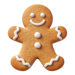 Gingerbread Man Cookie Holiday Icon - Festive Christmas