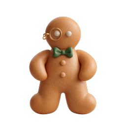 Schicker Lebkuchenmann-Icon - Festlicher Weihnachtscharakter
