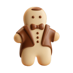 Gingerbread Man Cookie Icon - Festive Holiday Character
