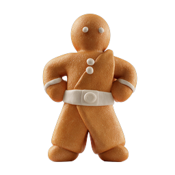 Festive Gingerbread Man Christmas Cookie Icon