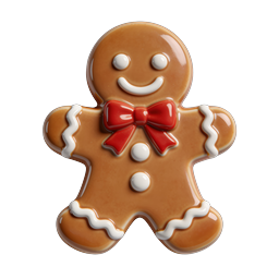 Icône de biscuit bonhomme en pain d'épice festif