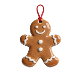 Gingerbread Man Christmas Ornament - Festive Holiday Decor