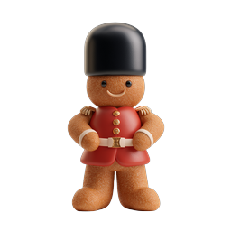 Gingerbread Royal Guard 3D Christmas Icon