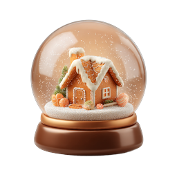 Gingerbread House Snow Globe Christmas Icon