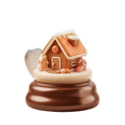 Gingerbread House Snow Globe Christmas Icon