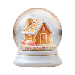 Gingerbread House Snow Globe Christmas Icon