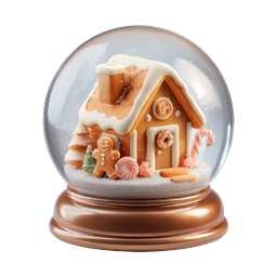 Gingerbread House Snow Globe Christmas Icon