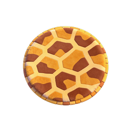 Giraffe Pattern Circle 3D Wildlife Icon Design