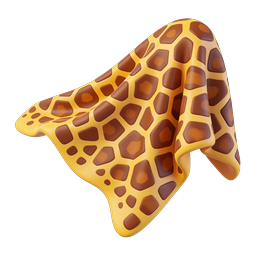 Giraffe Pattern Fabric 3D Icon | Wildlife Print Design