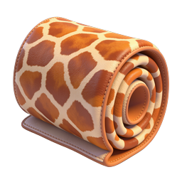 Giraffe Print Clutch Bag Icon | 3D Realistic Style