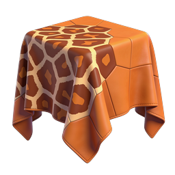 Giraffe Print Tablecloth Icon - Decorative Fabric 3D Render