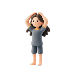 ไอคอนเด็กผู้หญิงการ์ตูน 3D คลายร้อน - ตัวละครฤดูร้อน