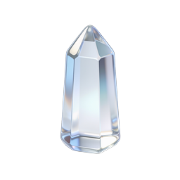 Transparent Glass Crystal 3D Icon - Premium Gem Design