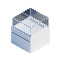 Glass Display Case Icon - 3D Isometric Showcase