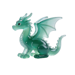 Glass Dragon Icon - Crystal Fantasy Creature