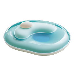 Glossy Glass Gel Yin-Yang Icon | 3D Realistic