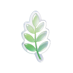 3D Glass Leaf Icon | Eco-Friendly Nature Design