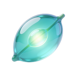 Translucent Glass Leaf Orb 3D Icon
