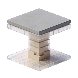 Modern Glass Pedestal Display Stand Isometric Icon