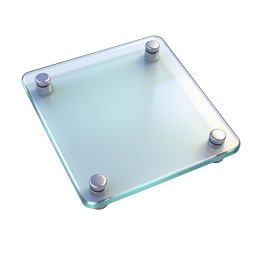 Glass Display Platform Icon - 3D Realistic Showcase