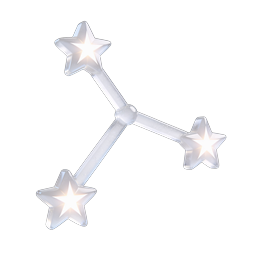 Glassterne-Netzwerk-Icon - Premium 3D Sternbild