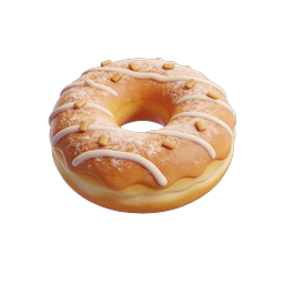 Glazed Donut 3D Icon - Sweet Pastry Illustration