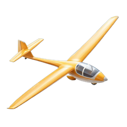 Vibrant Yellow Glider Icon for Travel and Adventure