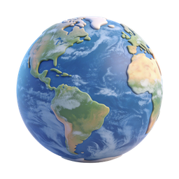 Vibrant Globe Icon for Global Awareness and Travel Themes