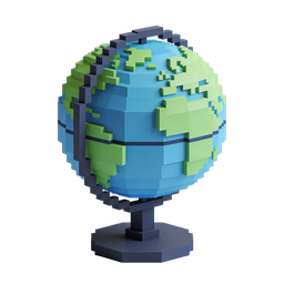 Stylized Globe Icon for Education and Travel