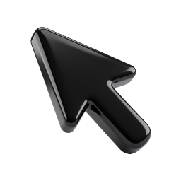 Glossy 3D Arrow Icon | Realistic Directional Pointer